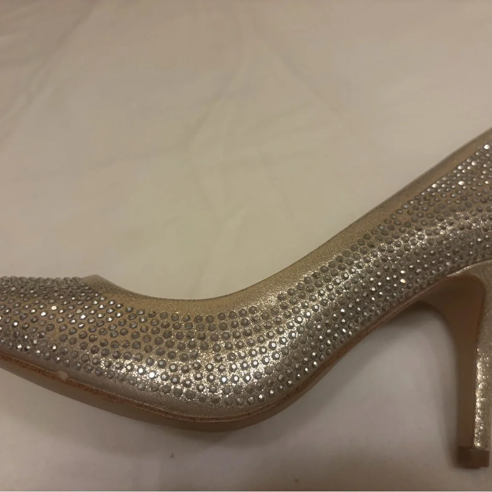 INC International Concepts Women's Glittering Silver Heels